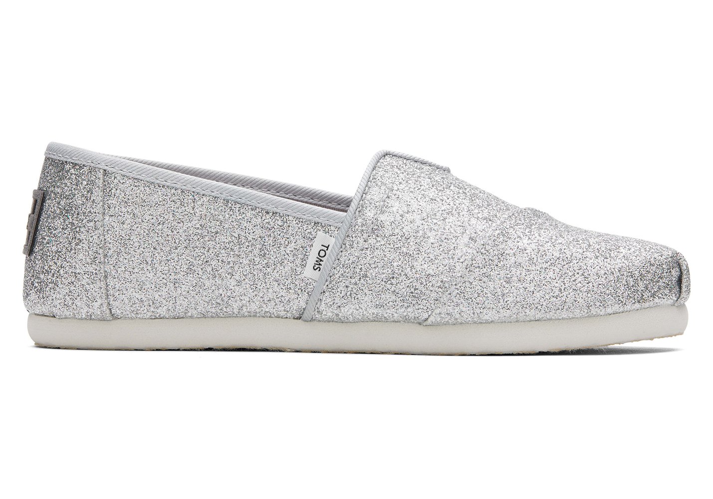 Toms Alpargata Youth Glitter Espadrille Silver - Kids - 81604-DAEC